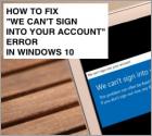 How to Fix "We can't sign into your account" Error?