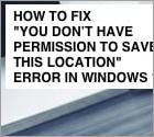 How to Fix "You don’t have permission to save in this location" Error