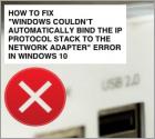 FIX: Windows couldn’t automatically bind the IP protocol stack to the network adapter