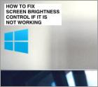 How to Fix Screen Brightness Control?