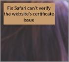 Fix Safari Can't Verify the Website's Certificate Issue