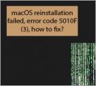 macOS Reinstallation Failed, Error Code 5010F (3), How to Fix?