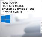 How to Fix RAVBg64.exe High CPU Usage