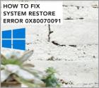 How to Fix Error 0x80070091 "System Restore did not complete successfully" on Windows 10