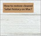 How to Restore Cleared Safari History on Mac?