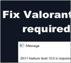 FIX: Valorant "DX11 feature level 10.0 is required to run the engine" Error